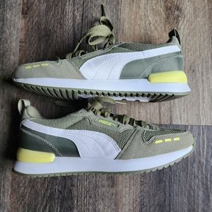 Puma R78 women's sneakers green and white size 8